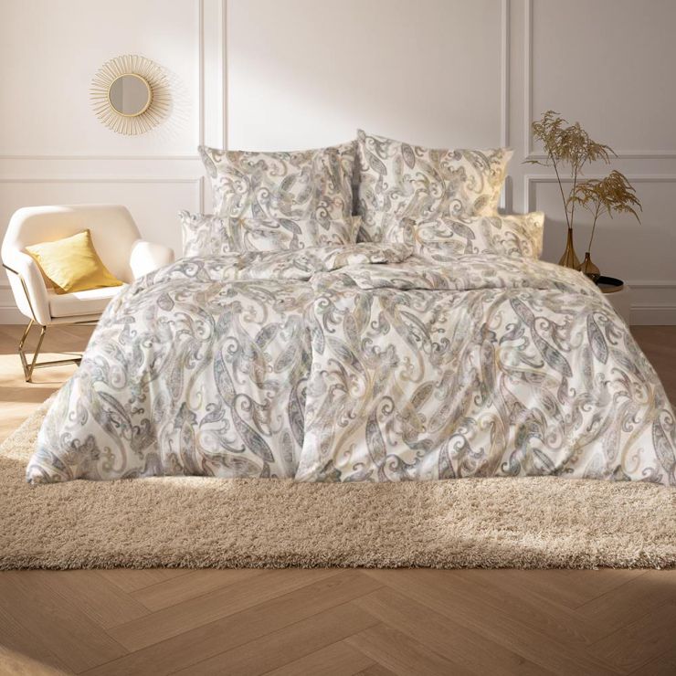 Bettwäsche Paisley-Muster in warmen Naturtönen