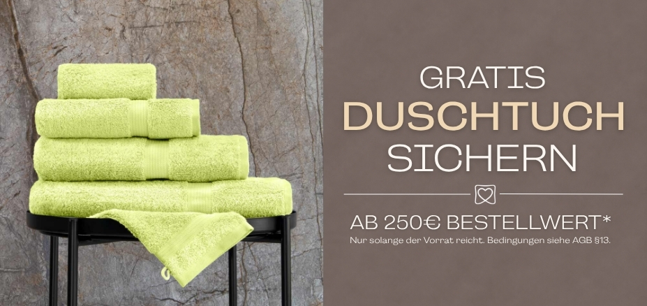 Gratis Duschtuch Aktion | Luxor | Estella Online-Shop