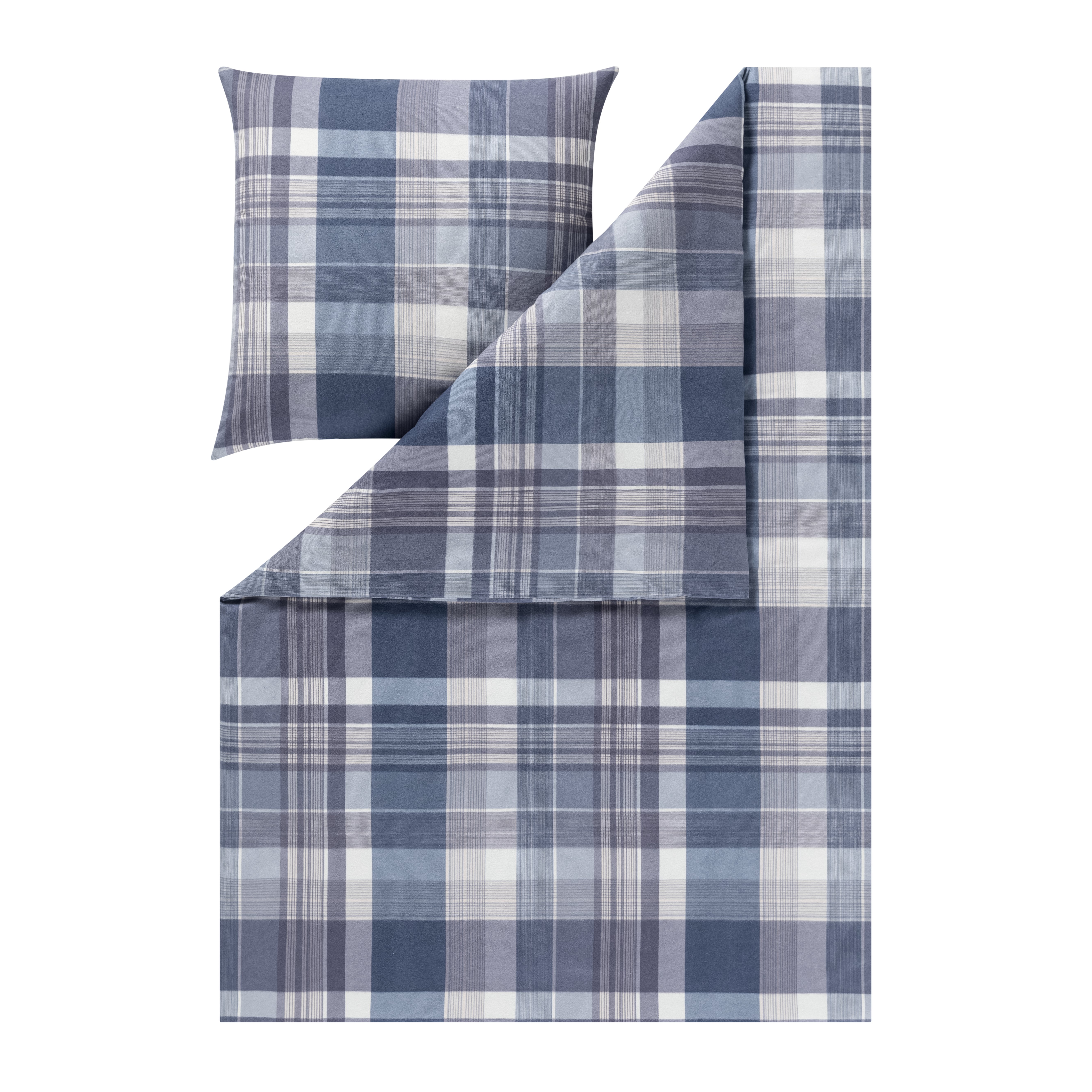 Kuschelflanell Bettwäsche Ambros in der Farbe navy | Estella Online-Shop