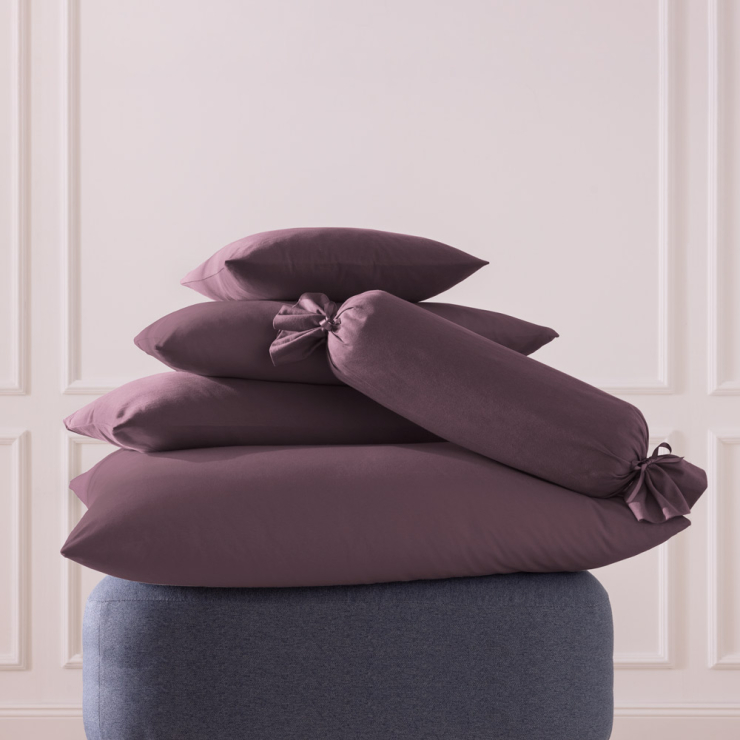 Kissenbezug Feinjersey in aubergine