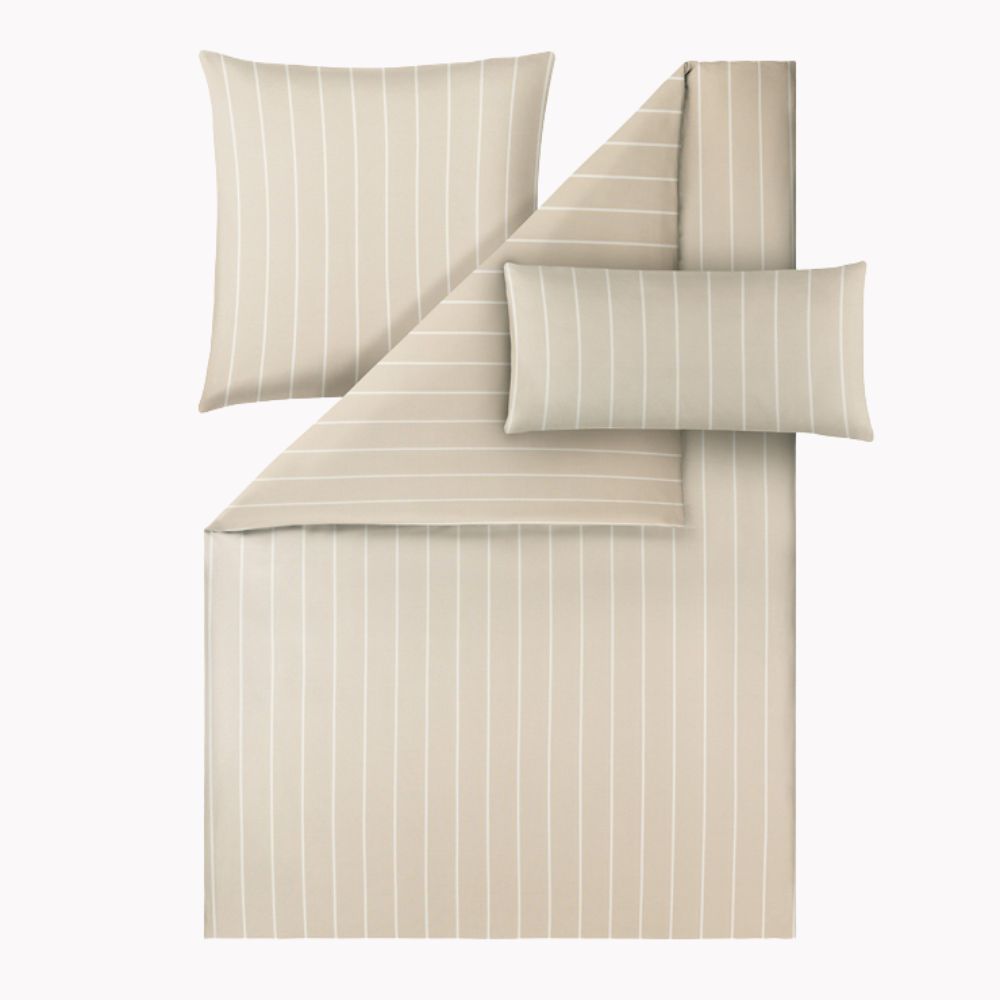 Komplettansicht der Bettwäsche Milo in beige