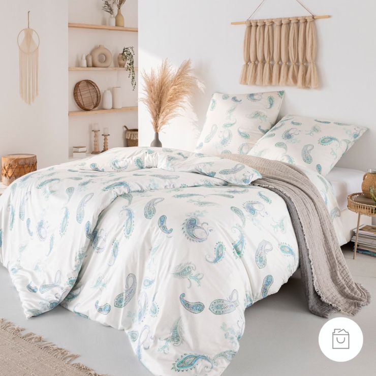 JERSEY BETTWÄSCHE VALERIA | AQUA   ➝