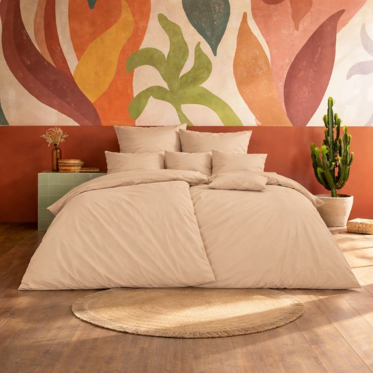 Uni-Bettwäsche Valetta in puder (ein sehr helles, Rosébeige)