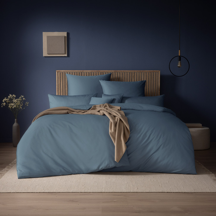 Uni-Bettwäsche Valetta in taube (matter Blau-Grau-Ton)
