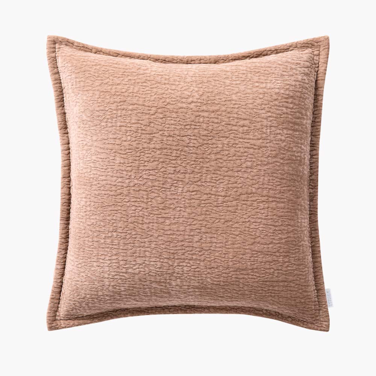 Quadratischer Dekokissenbezug Boston in Altrosa