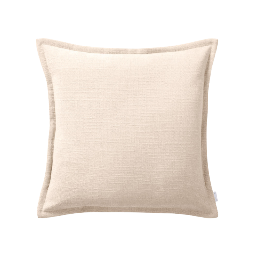 Dekokissenbezug Tokio in hellem Beige mit feiner Webstruktur.