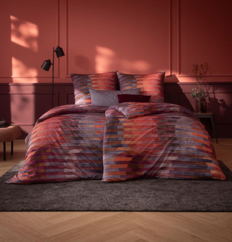 Estella Bettwäsche Kollektion Herbst-Winter 2025 - Bettwäsche Auri 6511 in Farbe Abendrot