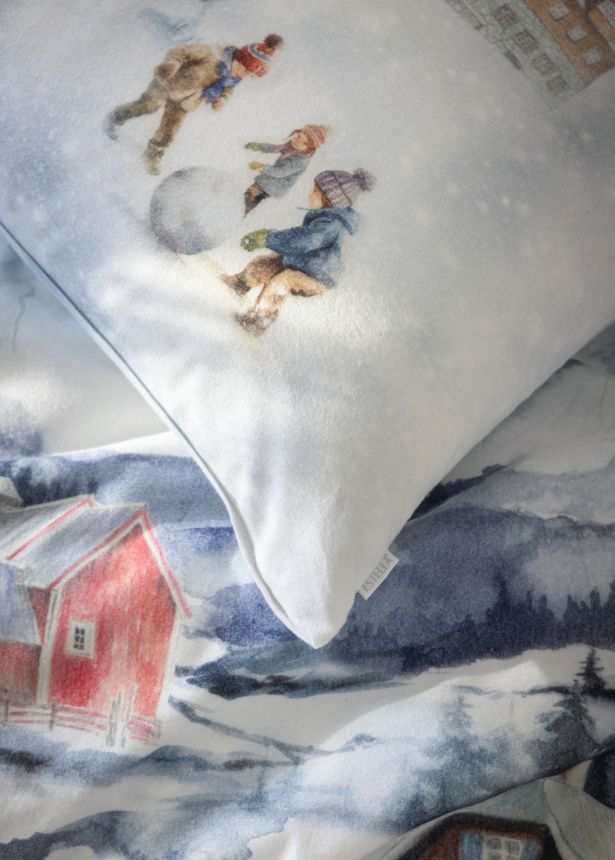 Flanellbettwäsche Mountain Lake auf Bett