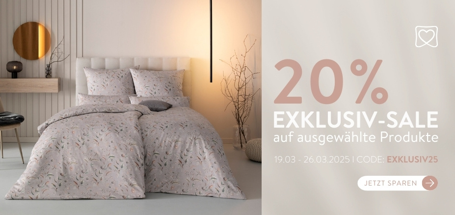 EXKLUSIV-SALE 20 % | Code: EXKLUSIV25 | GÜLTIG bis 26.03.2025 | weitere Infos siehe AGB §13