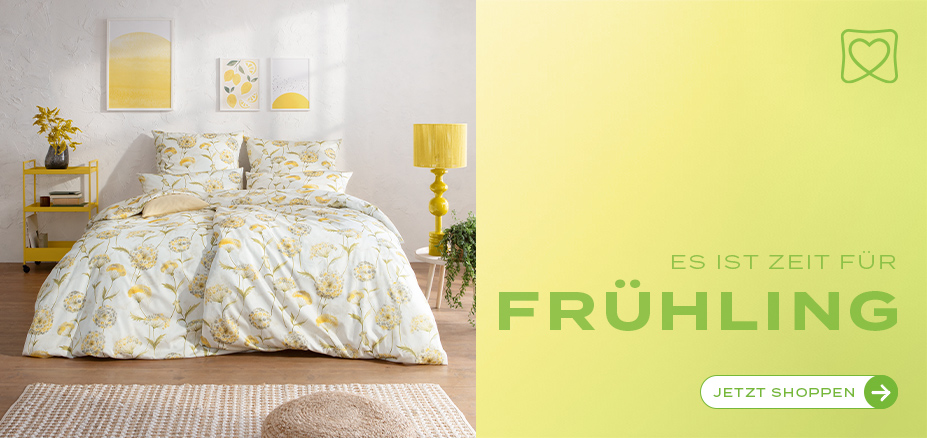 Frühlingsbettwäsche Lumina | Farbe: gelb | Estella Online-Shop