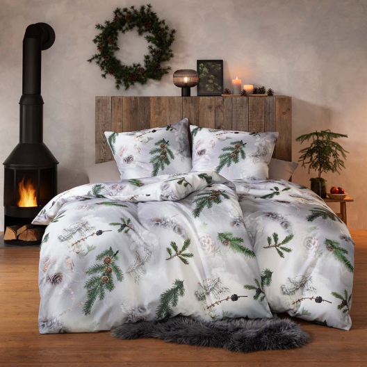 Bettwäsche Pine Twigs | silber 