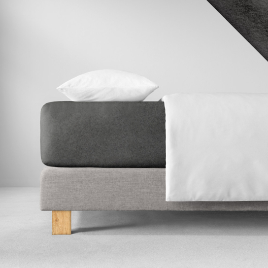 Spannbetttuch Samt-Velours | schiefer 