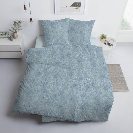 Bettwäsche Aris | eisblau 