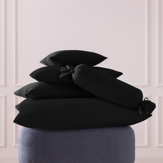 Kissenbezug Feinjersey | schwarz 40x80