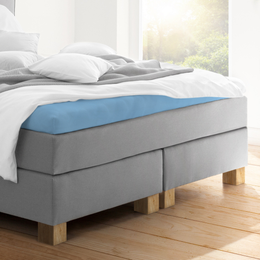 Topper-Spannbetttuch | hellblau 