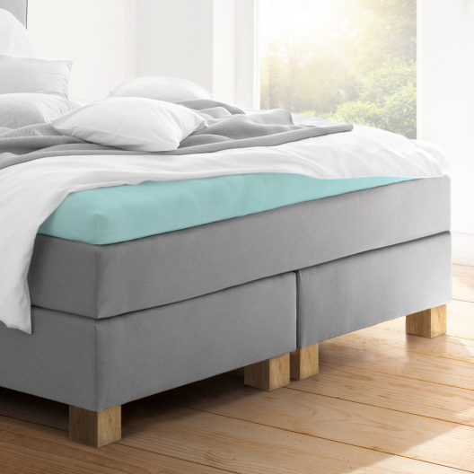 Topper-Spannbetttuch | azur 