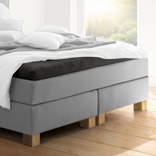 Topper-Spannbetttuch | schiefer 
