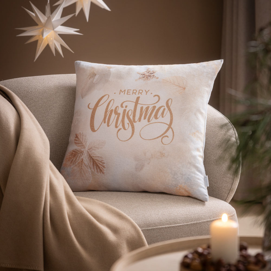 Dekokissenbezug Merry Christmas | gold 