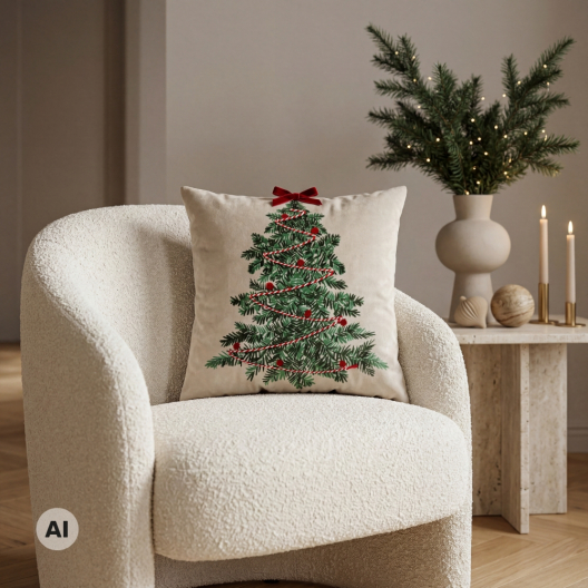 Dekokissen Christmas Tree | leinen 