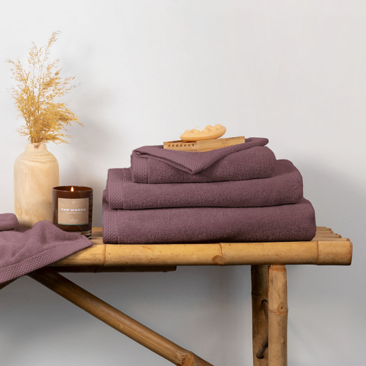 Frottierserie Loom | aubergine 