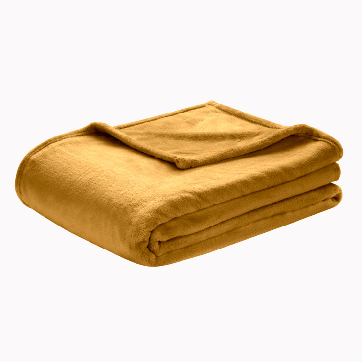 Kuscheldecke Polarflausch | senfgelb 