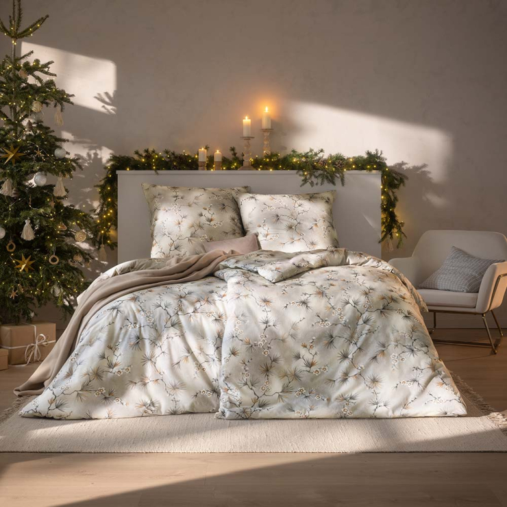 Flanellbettwäsche Barbara in kiesel