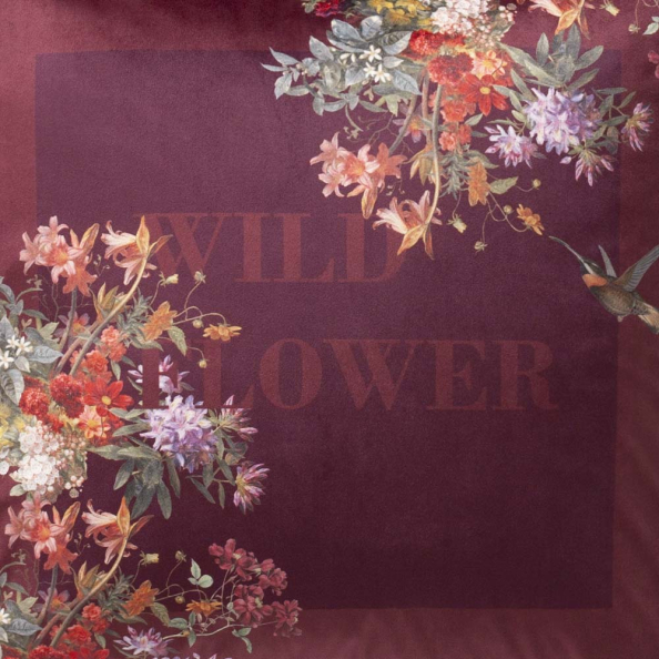 Dekokissenbezug Wildflower | bordeaux 