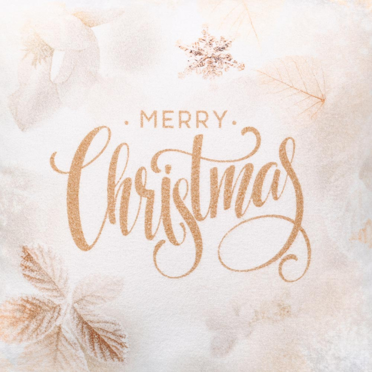 Dekokissenbezug Merry Christmas | gold 