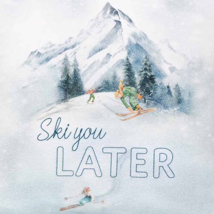 Dekokissenbezug Ski You Later | schnee 