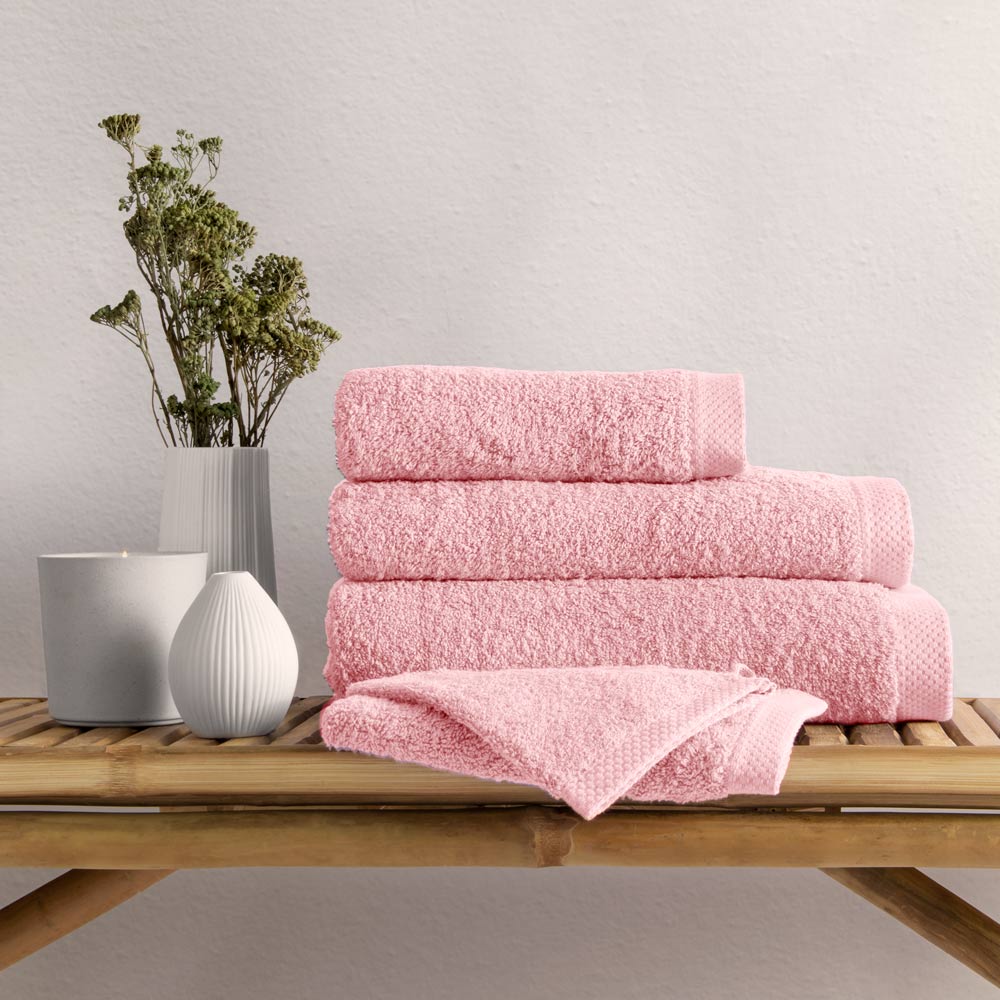 Unifarbene Handtuch-Serie Pure | rosa