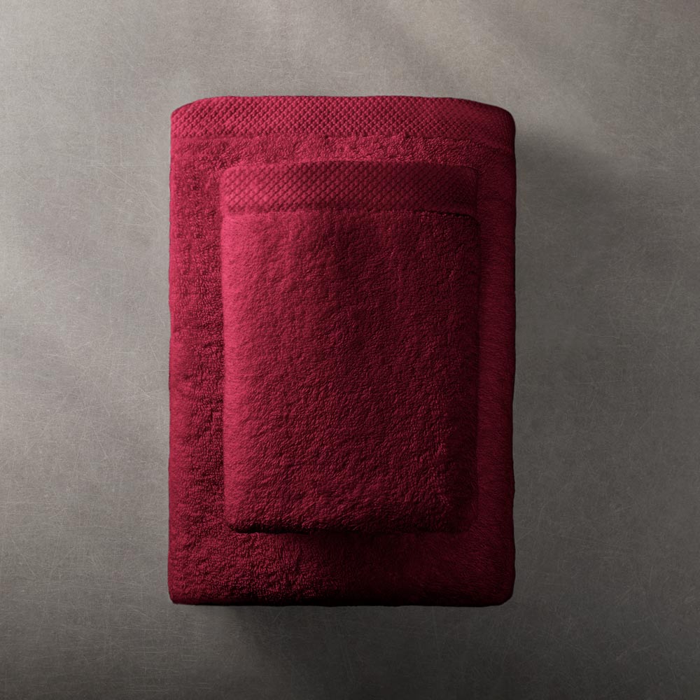 Unifarbene Handtuch-Serie Pure | bordeaux
