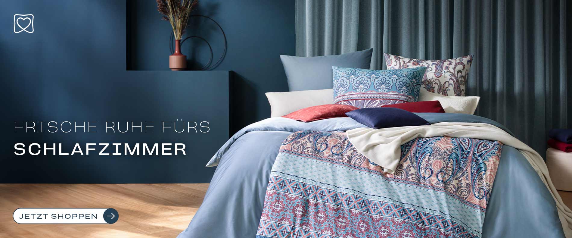 Sea Breeze: Frische Bettwäsche-Looks in Blau-Nuancen